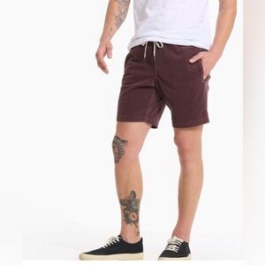 Mens Vuori Optimist Corduroy Shorts chestnut XL lose seams at leg hems